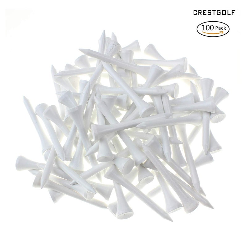 Crestgolf أعمدة جولف كريستغولف 2-1/8 بوصة عبوة من 100 (أبيض) - Image 3